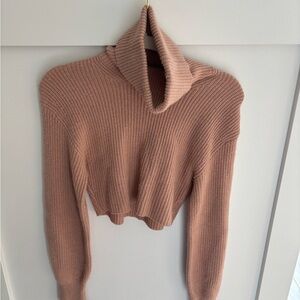 Wilfred Warm Brown Cowl Neck Sweater